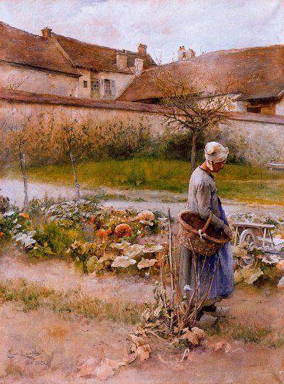 Woman in the Garden by Carl Larsson